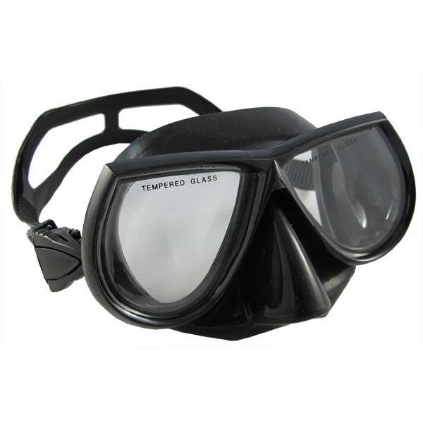 Scuba Diving Spearfishing Free Dive Low Volume Black Silicone Mask - Niksstuff