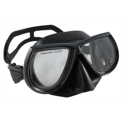 Scuba Diving Spearfishing Free Dive Low Volume Black Silicone Mask - Niksstuff