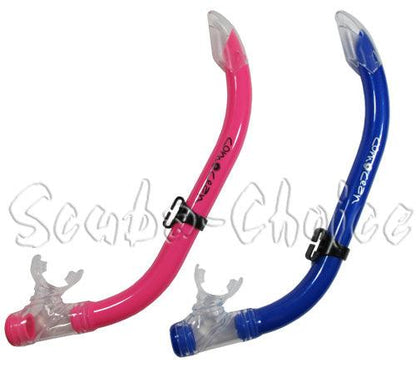 Youth Kids Snorkel with Purge Valve & Clear Splash Guard by Scuba Choice - Niksstuff
