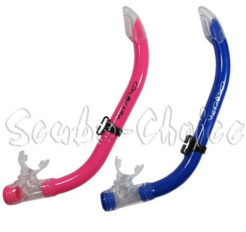 Youth Kids Snorkel with Purge Valve & Clear Splash Guard by Scuba Choice - Niksstuff