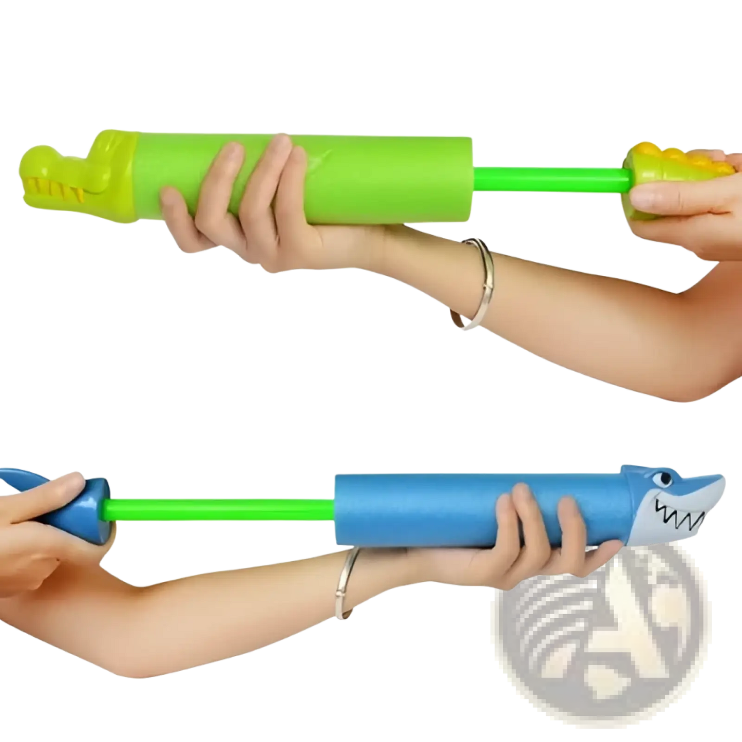 Shark & Crocodile Foam Water Gun Blaster | Kids Pool Toy | 2 Styles | 2 Colors | ARBA Global - Niksstuff