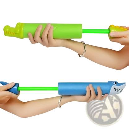 Shark & Crocodile Foam Water Gun Blaster | Kids Pool Toy | 2 Styles | 2 Colors | ARBA Global - Niksstuff
