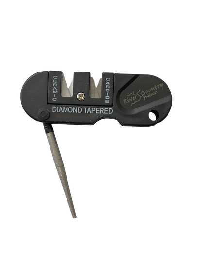 River Country Gear RCP Knife Sharpener – Dual-Stage, Non-Slip Base, Camping & Kitchen