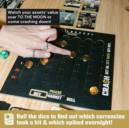 Crash – Crypto Parody Trading Card Game | 2-6 Players, Ages 14+