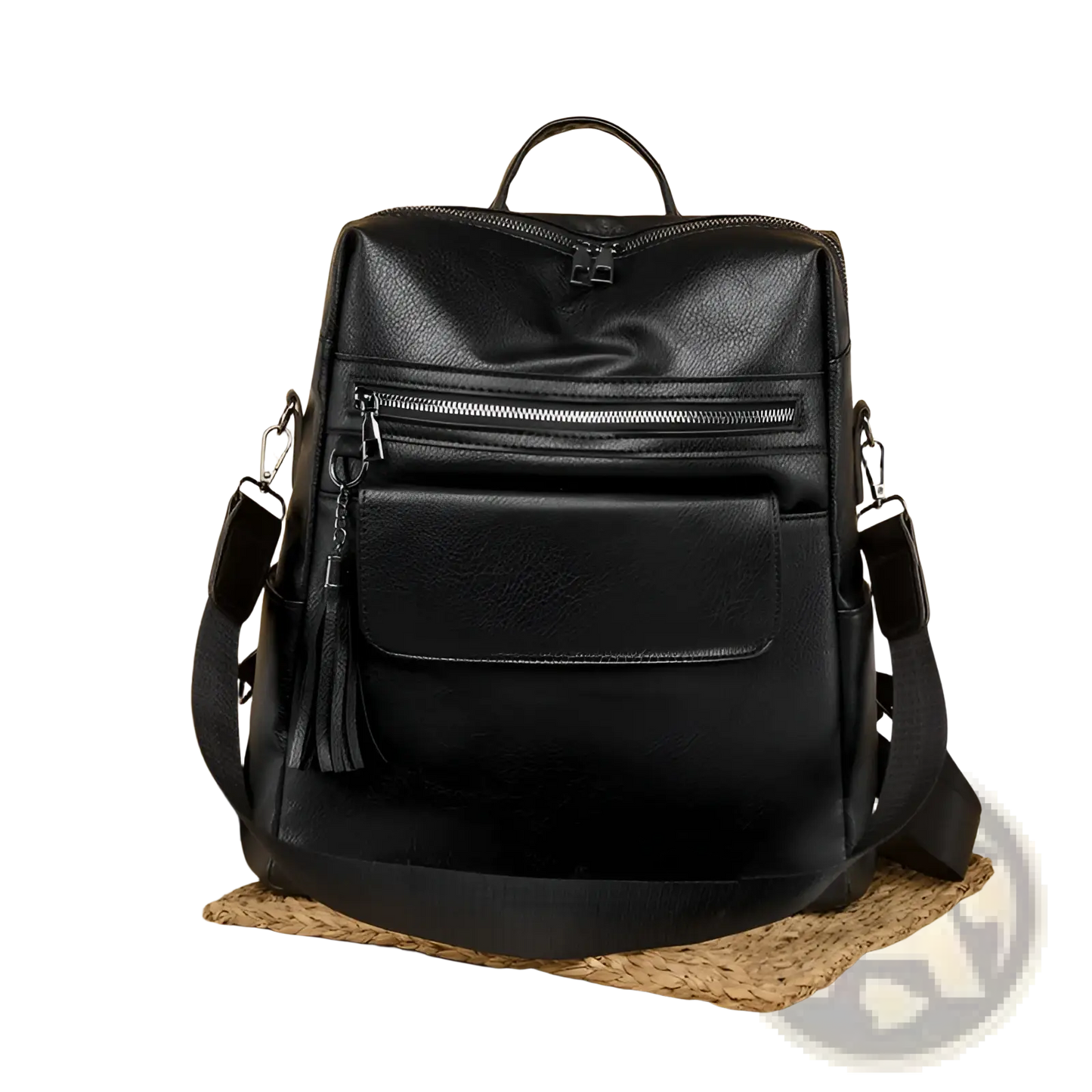Faux Leather Vertical Backpack | PU Leather | 3 Colors | Zipper Closure | 34×16×35cm | ARBA Global - Niksstuff