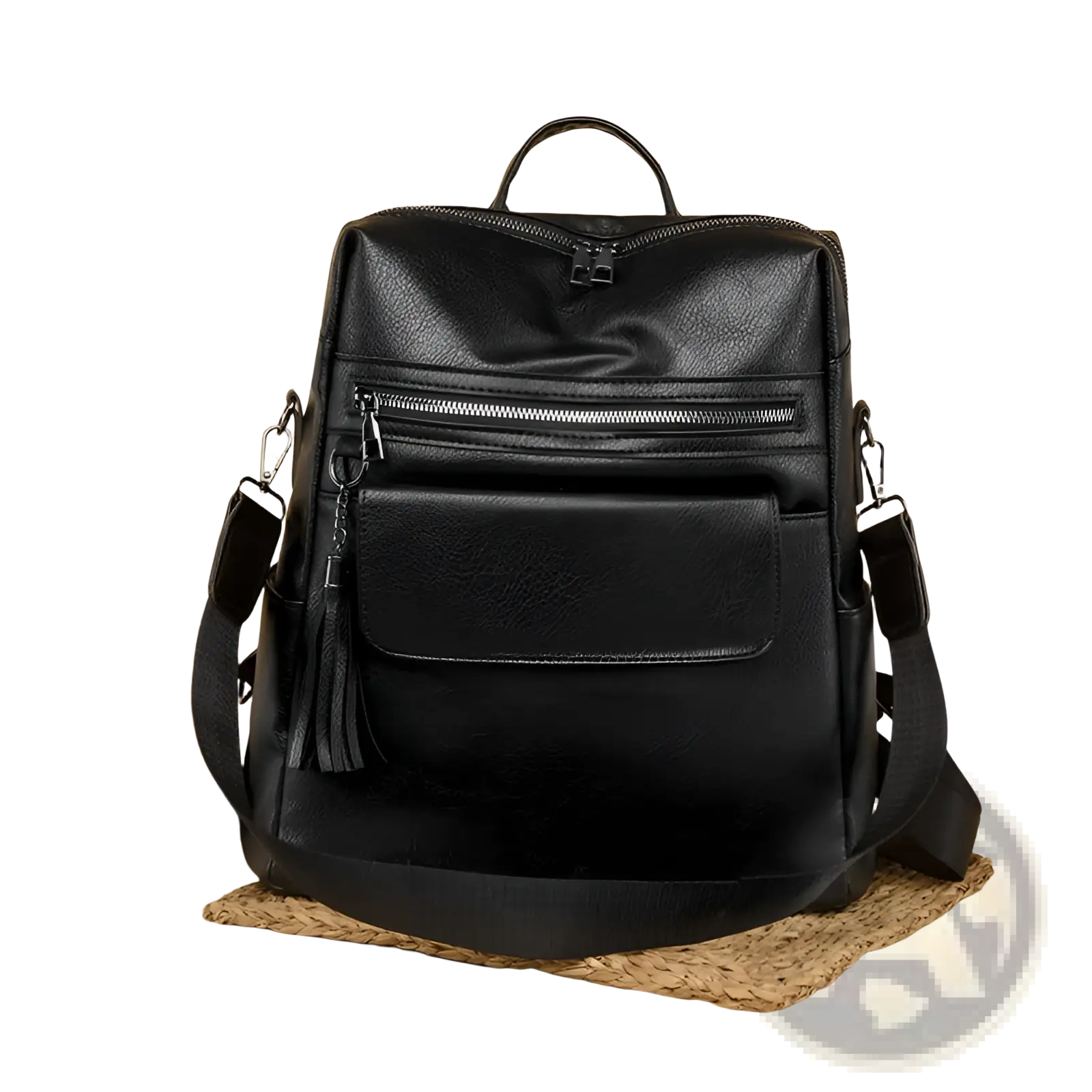 Faux Leather Vertical Backpack | PU Leather | 3 Colors | Zipper Closure | 34×16×35cm | ARBA Global - Niksstuff