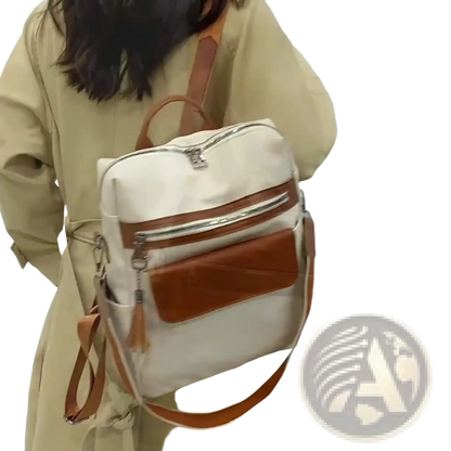 Faux Leather Vertical Backpack | PU Leather | 3 Colors | Zipper Closure | 34×16×35cm | ARBA Global - Niksstuff