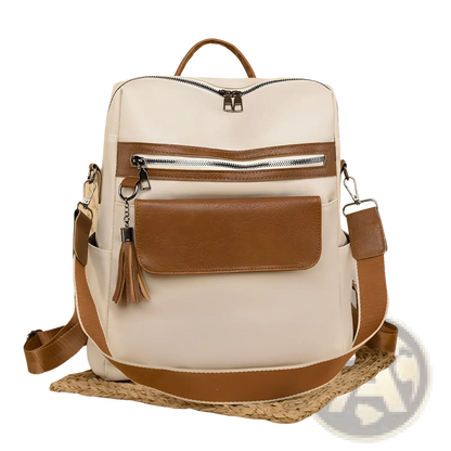 Faux Leather Vertical Backpack | PU Leather | 3 Colors | Zipper Closure | 34×16×35cm | ARBA Global - Niksstuff