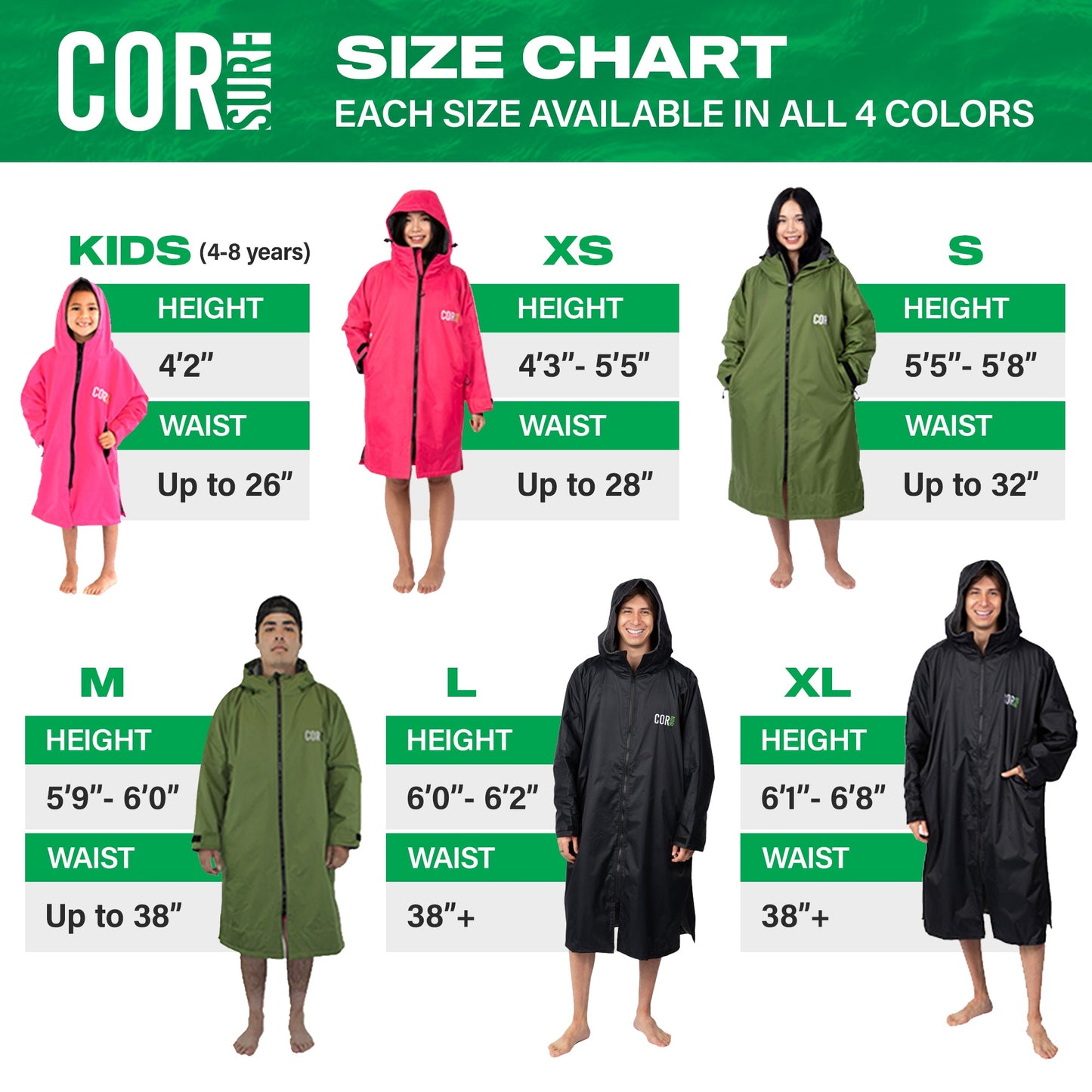 Waterproof Swim Parka Red | COR Surf | XS–Large | 5-Year Warranty - Niksstuff