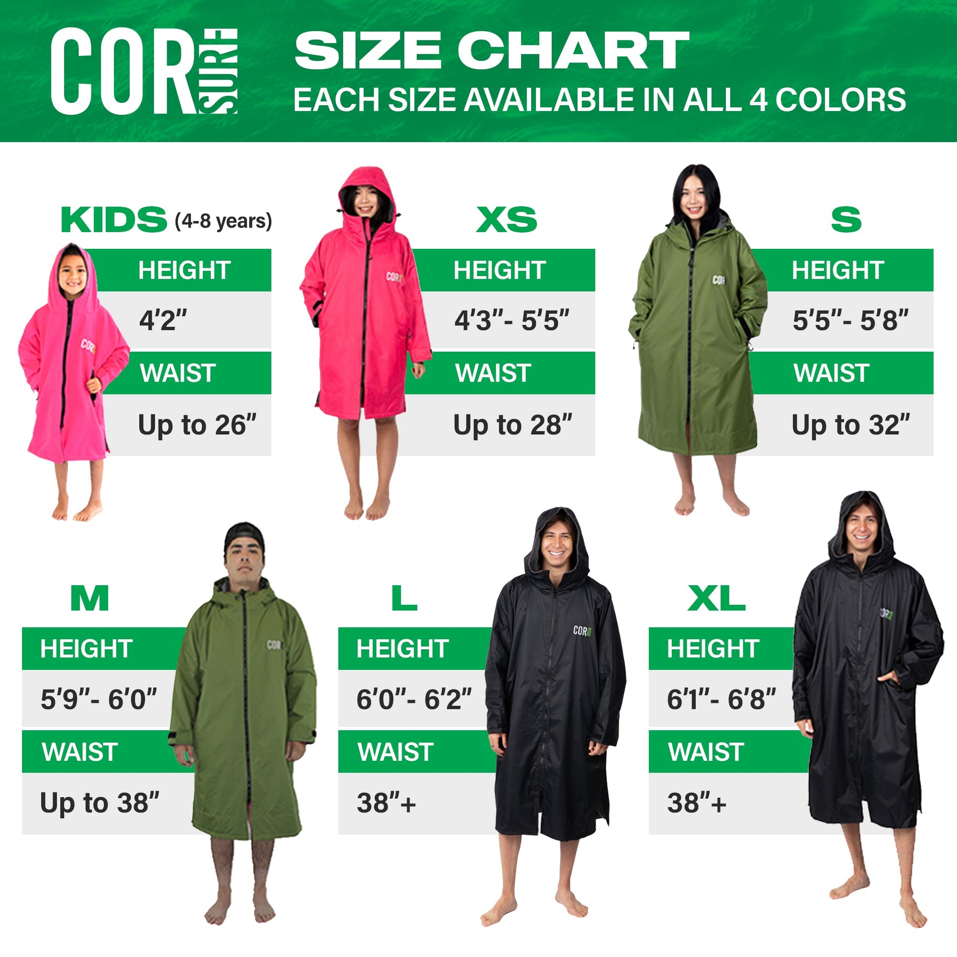 Waterproof Swim Parka Red | COR Surf | XS–Large | 5-Year Warranty - Niksstuff