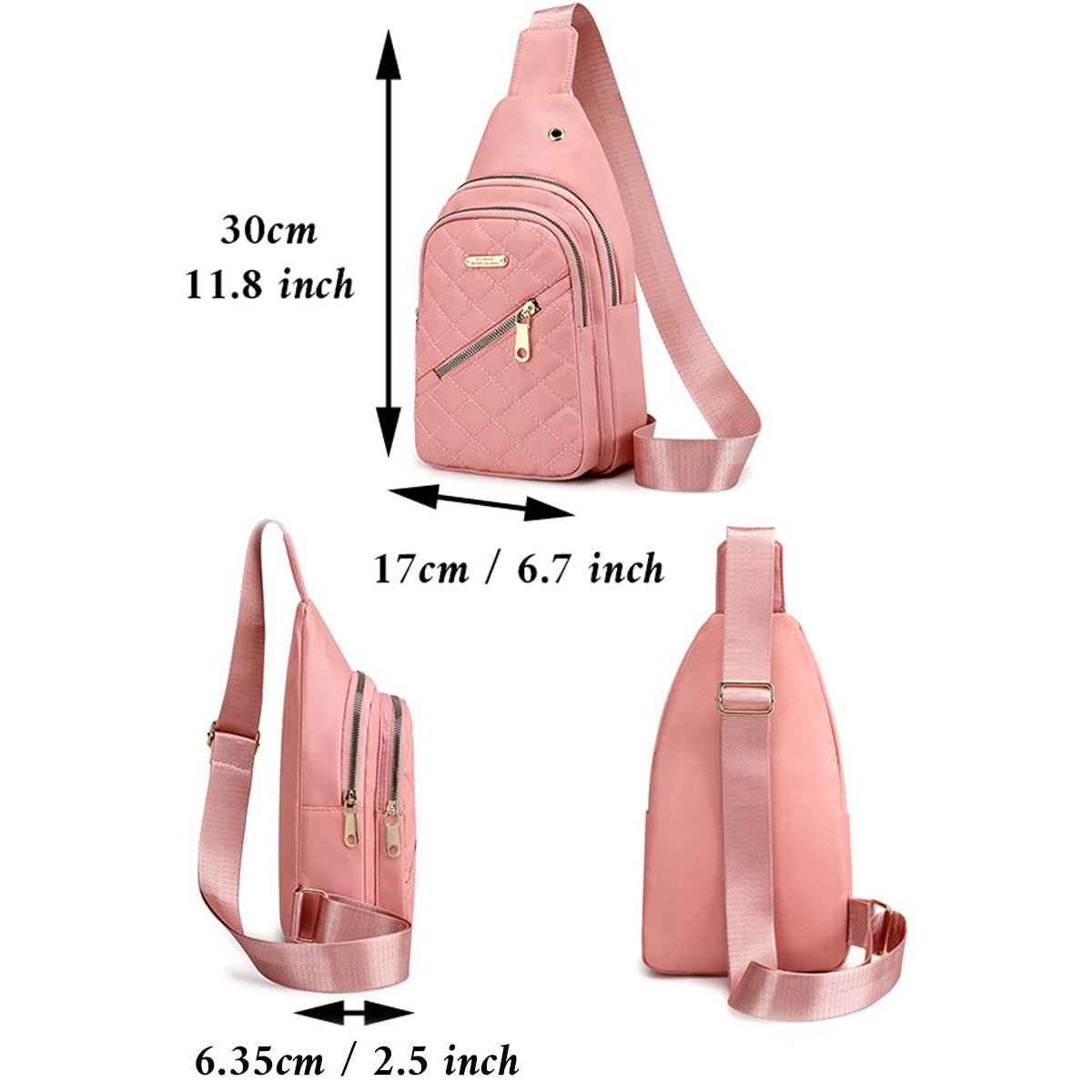 Women's Shoulder Sling Bag – Nylon Adjustable Strap Crossbody Purse