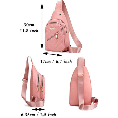 Women's Shoulder Sling Bag – Nylon Adjustable Strap Crossbody Purse