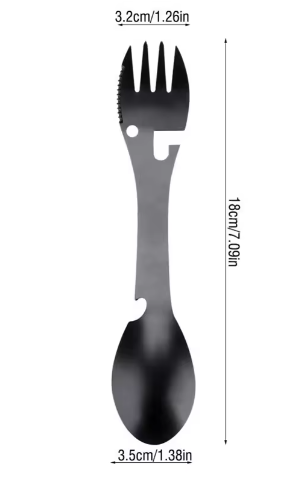 River Country Gear Stainless Steel Camping Spork – Lightweight, Durable, Ergonomic