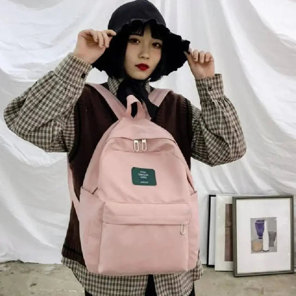 Women's Korean Corduroy Backpack | Pastel School & Travel Bag | 5 Colors | Large Capacity | ARBA Global - Niksstuff