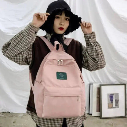 Women's Korean Corduroy Backpack | Pastel School & Travel Bag | 5 Colors | Large Capacity | ARBA Global - Niksstuff