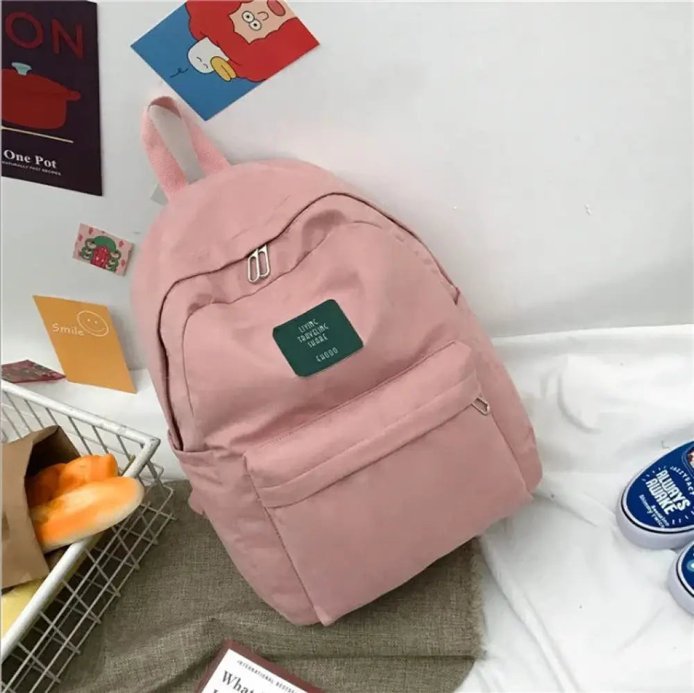 Women's Korean Corduroy Backpack | Pastel School & Travel Bag | 5 Colors | Large Capacity | ARBA Global - Niksstuff