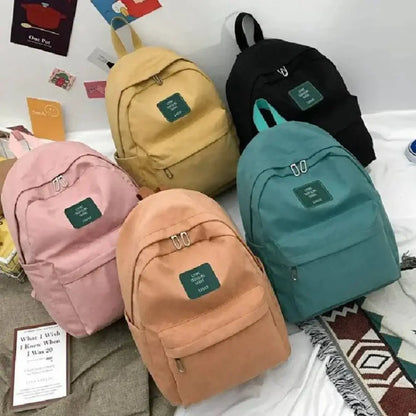 Women's Korean Corduroy Backpack | Pastel School & Travel Bag | 5 Colors | Large Capacity | ARBA Global - Niksstuff