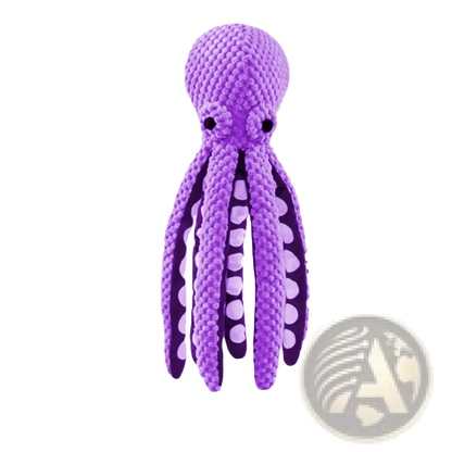 Squeaky Octopus Plush Pet Toy | Crocheted Textured Fabric | 3 Colors | 32cm | ARBA Global - Niksstuff