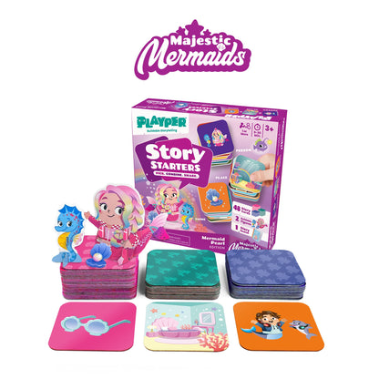 Story Starters: Mermaid Pearl Edition | Create-a-Story Cards for Kids | Playper | Ages 3+ - Niksstuff