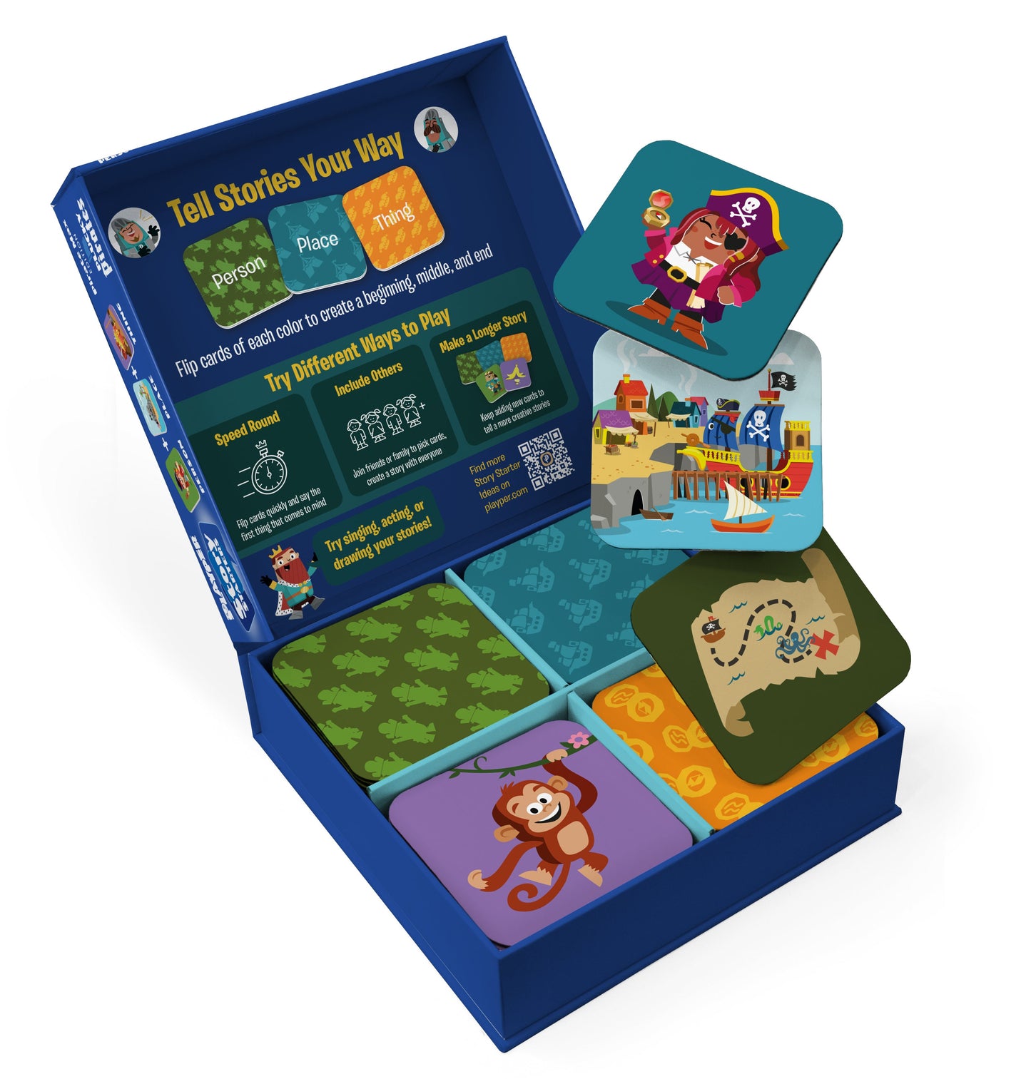 Story Starters: Pirate Max Edition | Create-a-Story Cards for Kids | Buildable Figures | Playper | Ages 4+ - Niksstuff