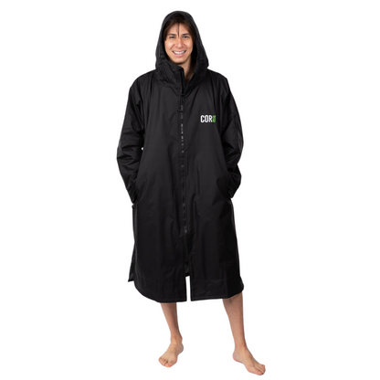 Waterproof Swim Parka Black | Terry Towel Lining | XS–XL | COR Surf - Niksstuff