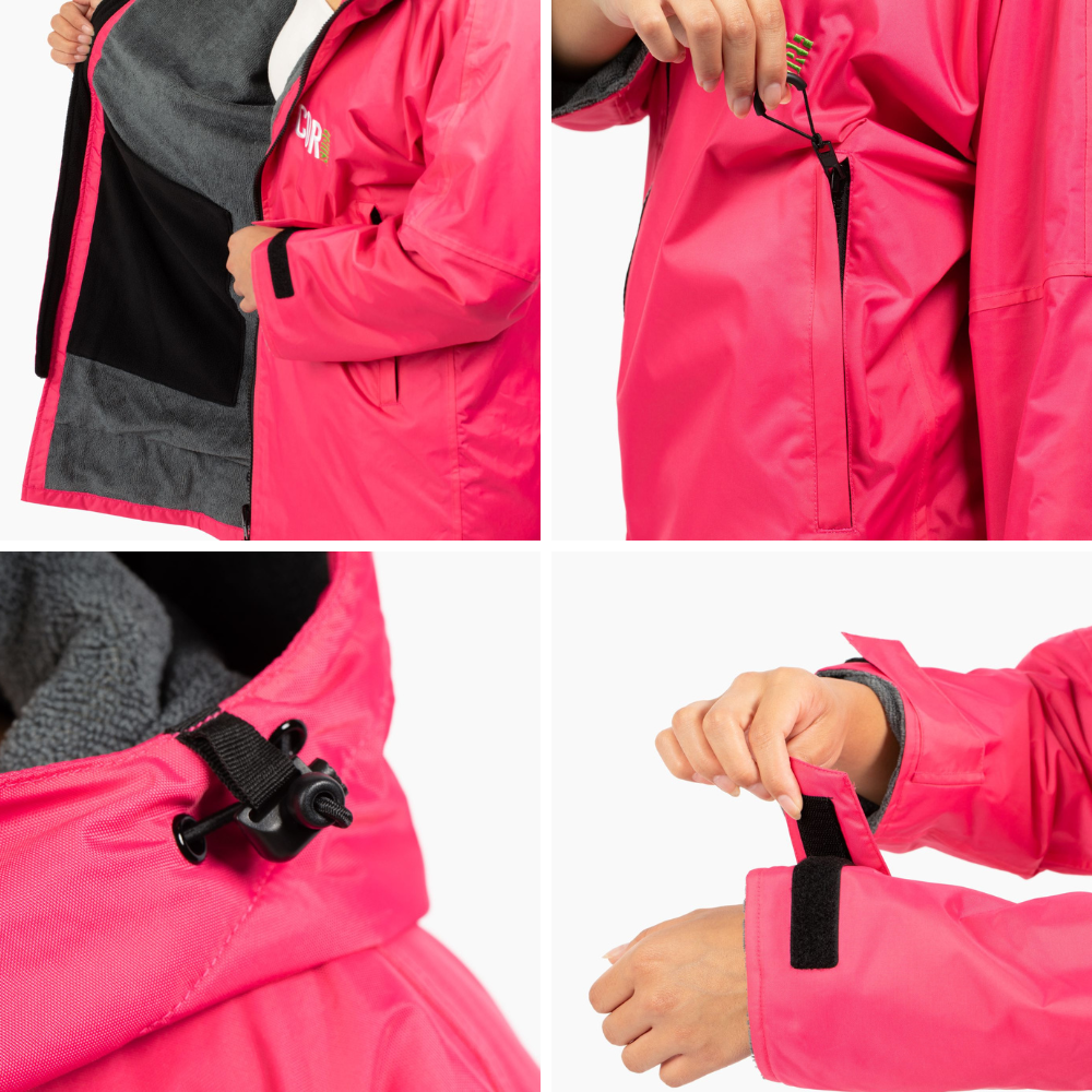 Waterproof Swim Parka Black | Terry Towel Lining | XS–XL | COR Surf - Niksstuff
