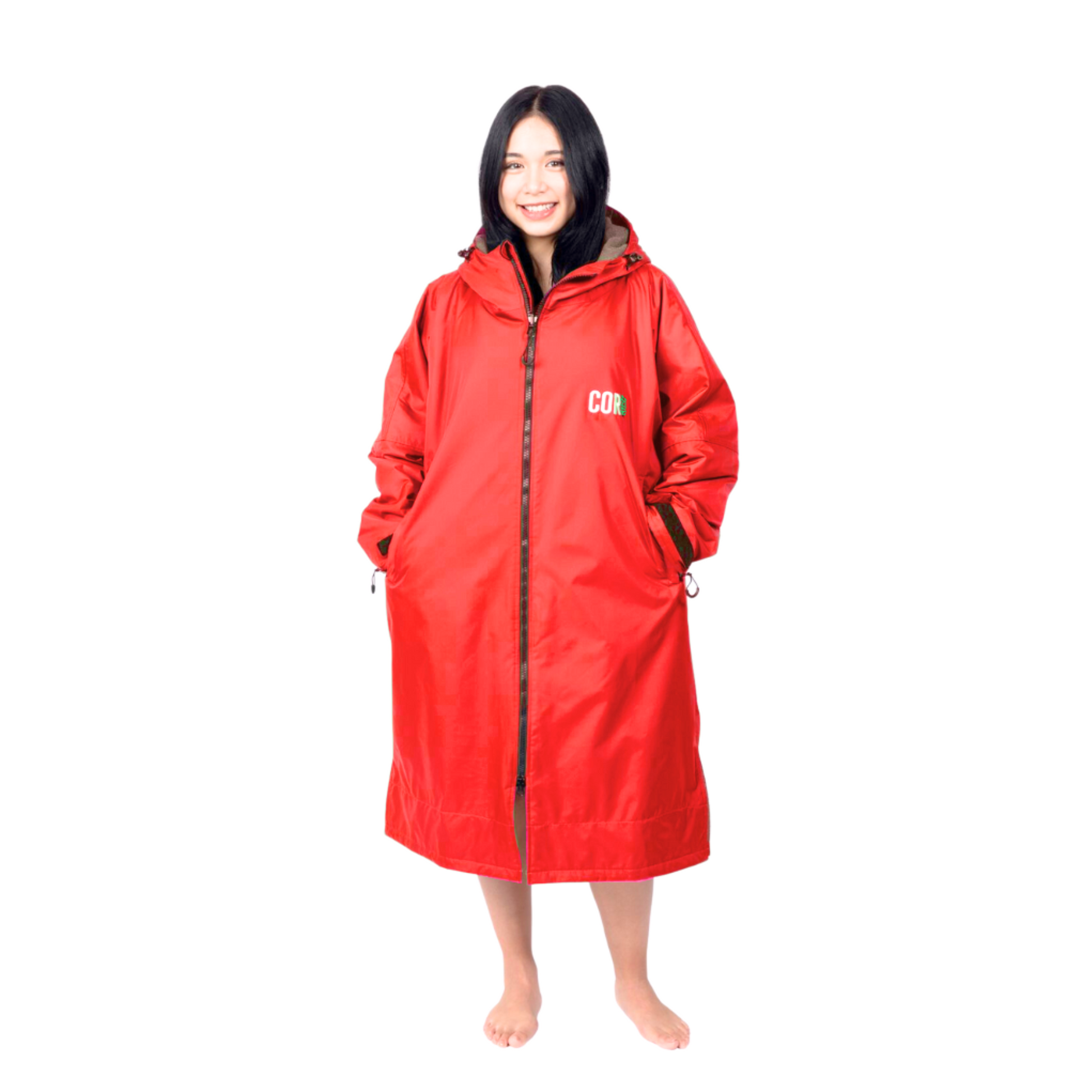 Waterproof Swim Parka Red | COR Surf | XS–Large | 5-Year Warranty - Niksstuff