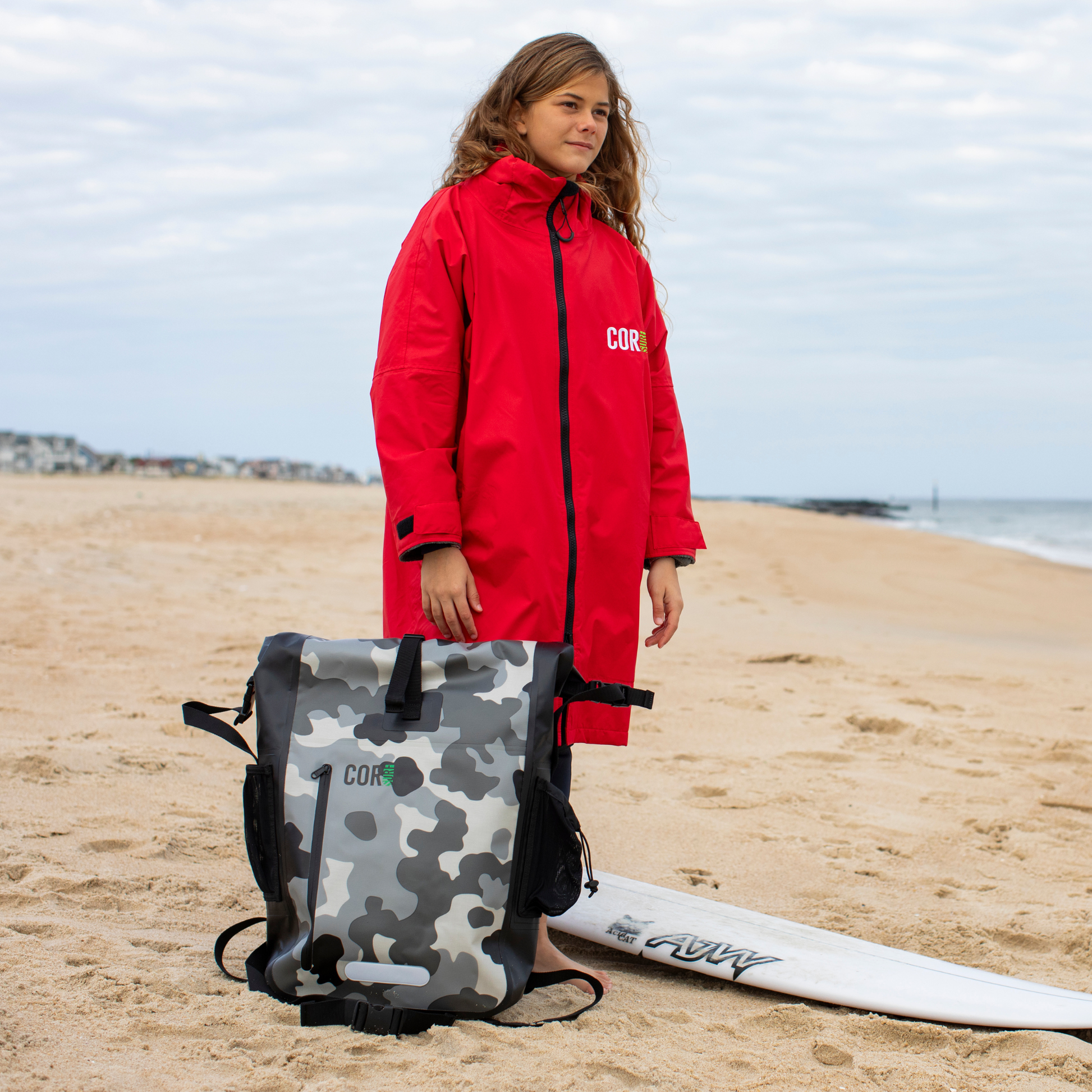 Waterproof Swim Parka Red | COR Surf | XS–Large | 5-Year Warranty - Niksstuff
