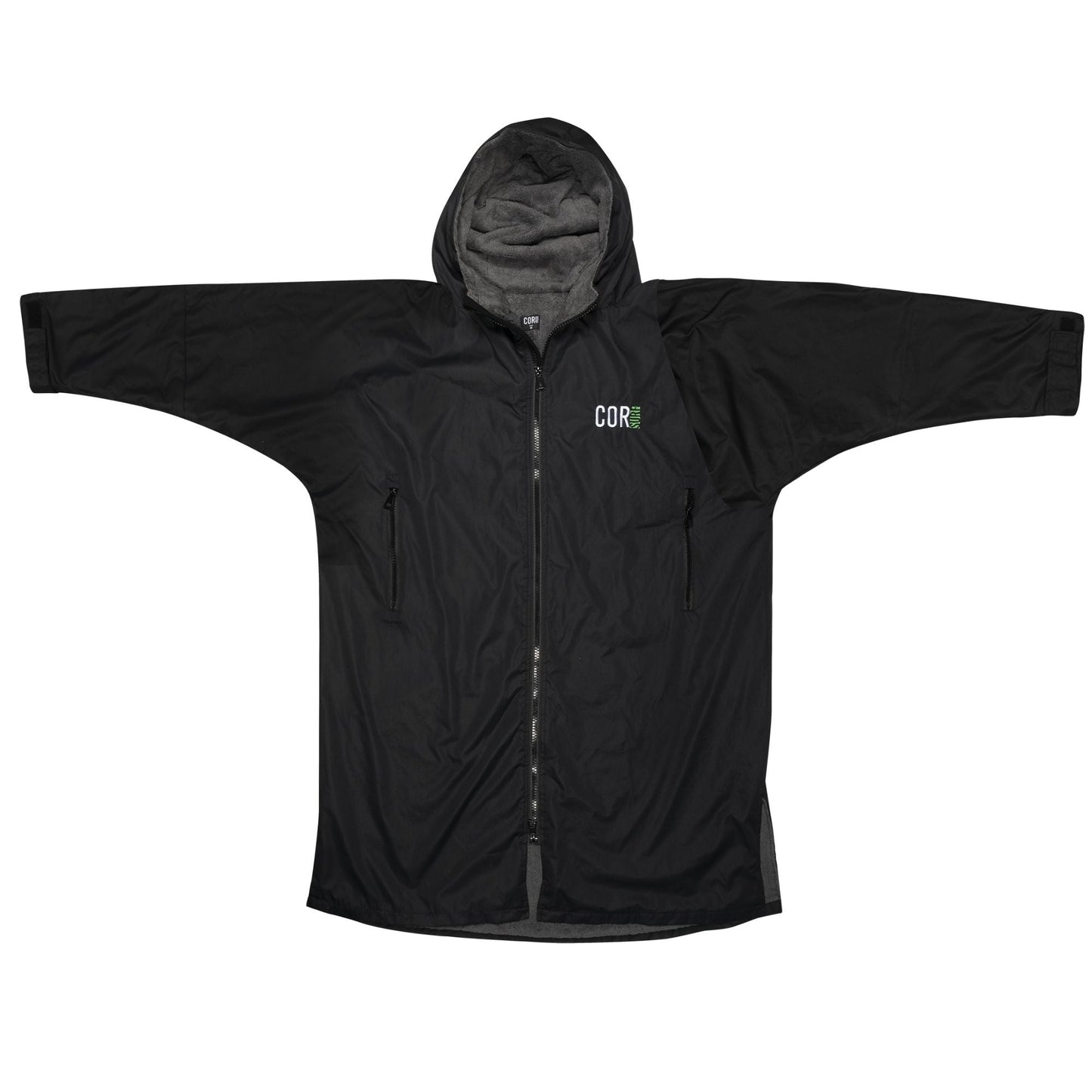 Waterproof Swim Parka Black | Terry Towel Lining | XS–XL | COR Surf - Niksstuff