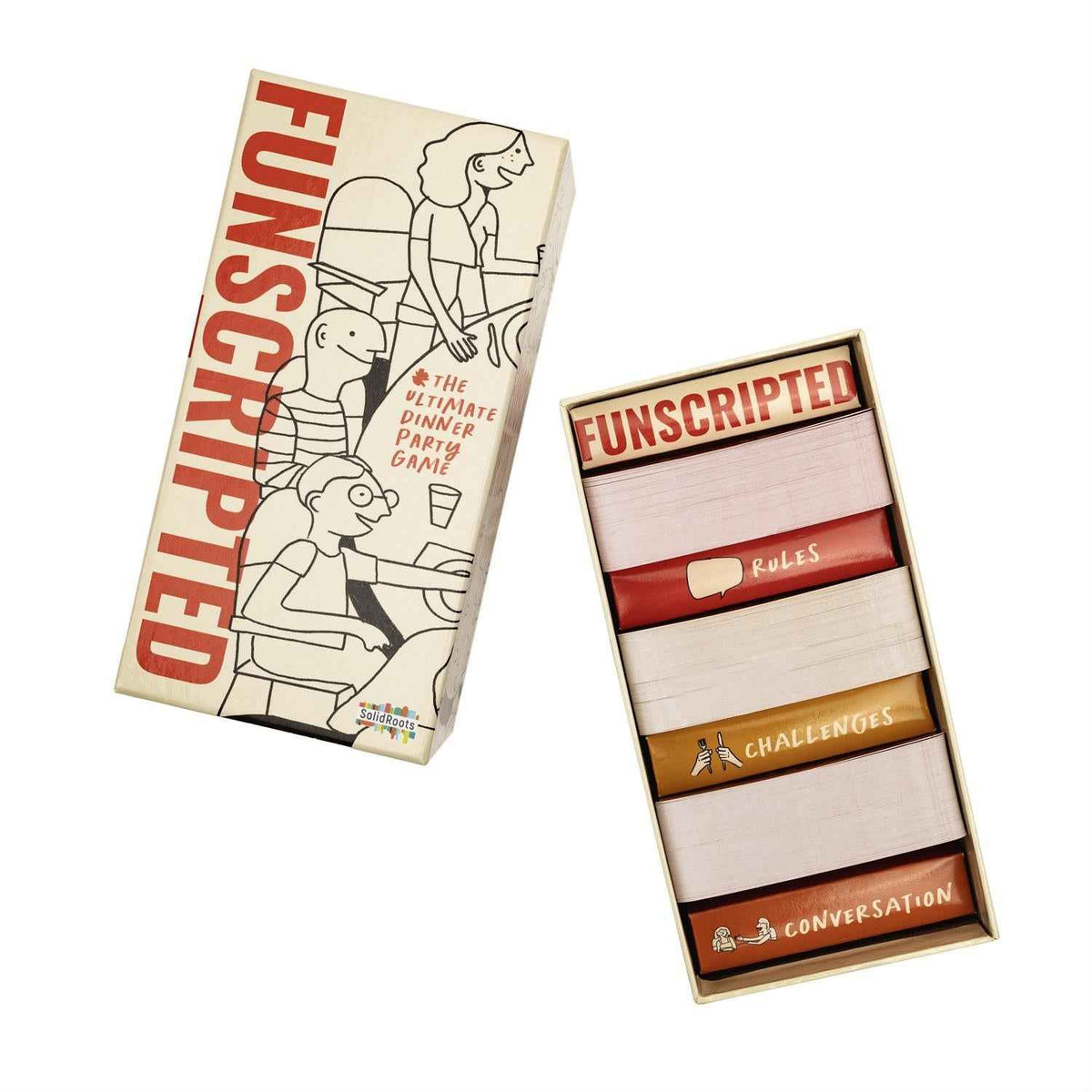 Funscripted Dinner Party Game - Ages 3+ (3-100 Players)