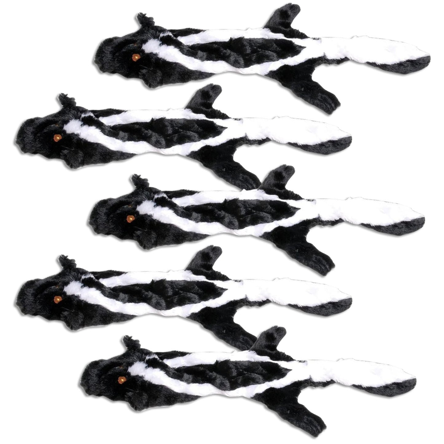 Jeffers Thinnies Unstuffed Plush Dog Toys | 21"L | Rabbit, Fox, Raccoon, Skunk, or Chipmunk | Single or 5-Pack - Niksstuff