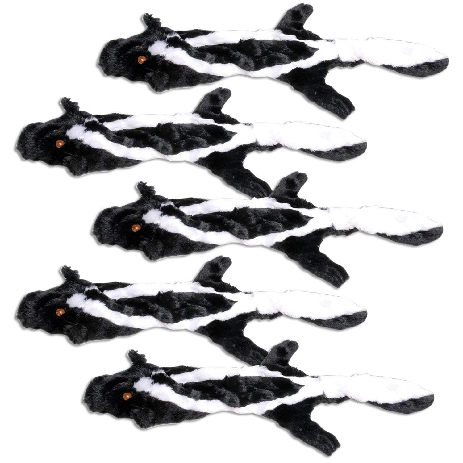 Jeffers Thinnies Unstuffed Plush Dog Toys | 21"L | Rabbit, Fox, Raccoon, Skunk, or Chipmunk | Single or 5-Pack - Niksstuff