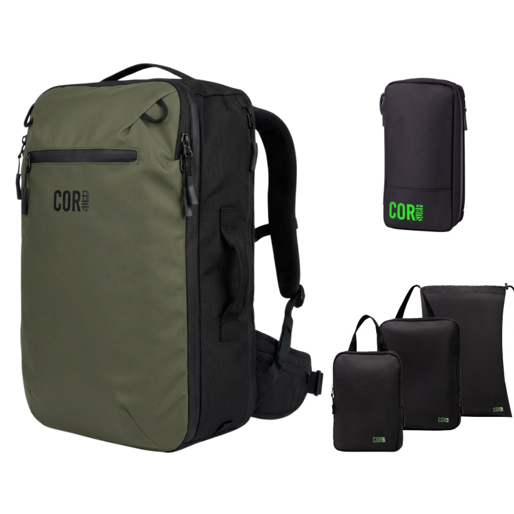 Island Hopper Travel Bundle | Backpack + Packing Cubes + Toiletry Bag - Niksstuff