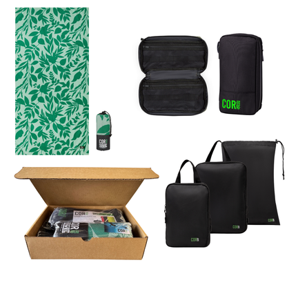 COR Surf Travel Bundle Gift Set – Toiletry Bag, Compression Packing Cubes & Microfiber Towel