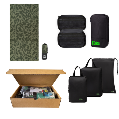 COR Surf Travel Bundle Gift Set – Toiletry Bag, Compression Packing Cubes & Microfiber Towel