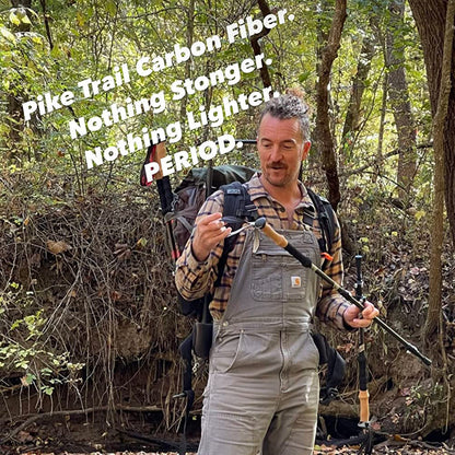 Pike Trail Carbon Fiber Trekking Poles | 7.4 oz | 24–54" Adjustable | Cork + EVA Grip