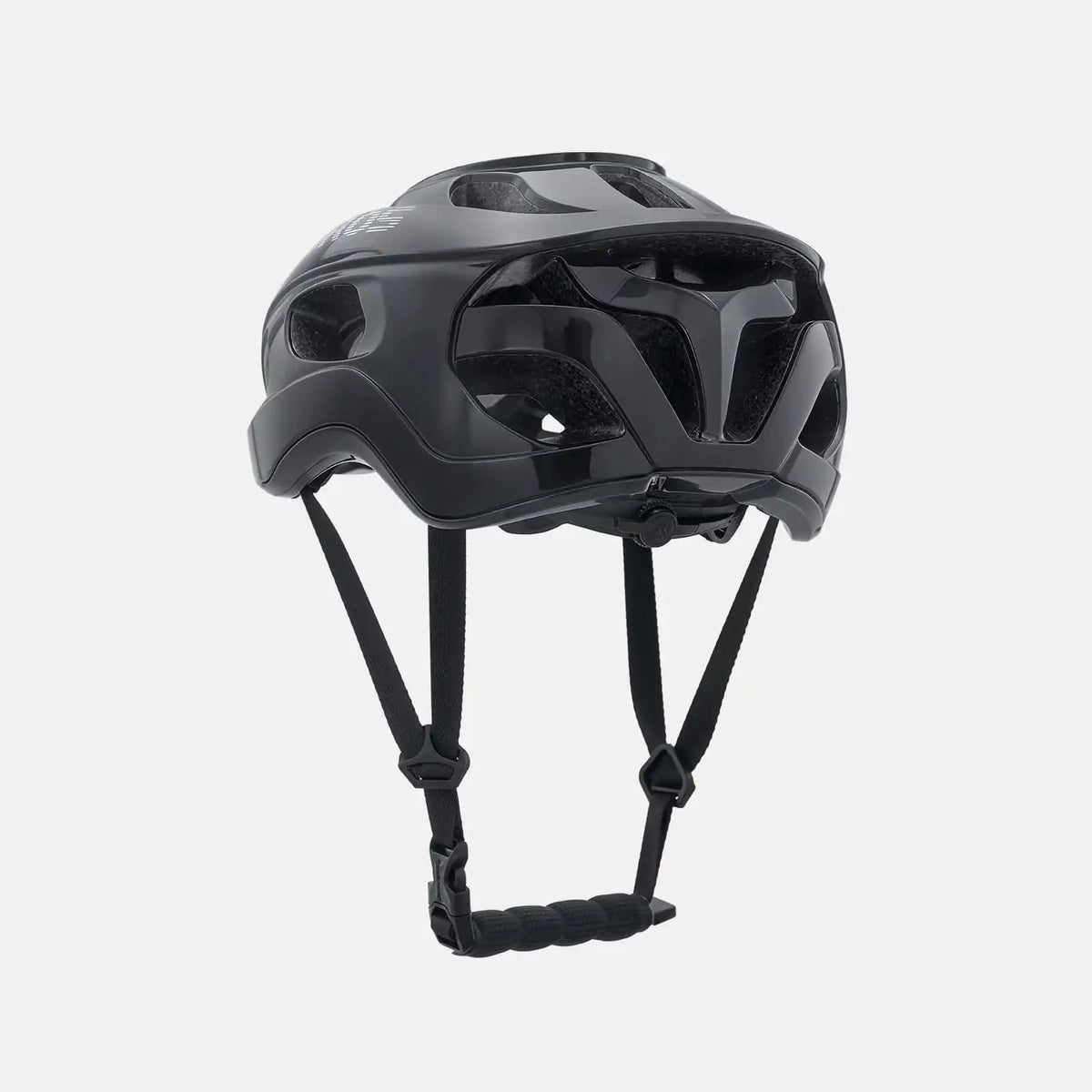 ROCKBROS lightweight bike helmet in black, top-back view with molded vents