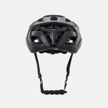 ROCKBROS lightweight bike helmet in black, front view with eyelet vents