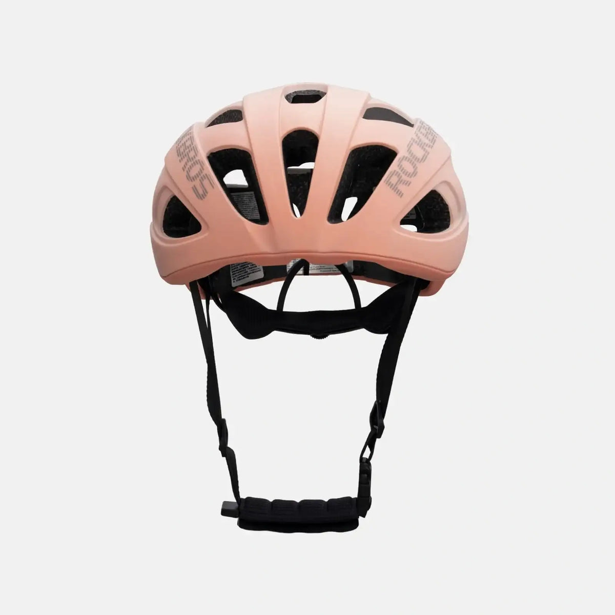 Matte pink bike helmet with 20 vents and adjustable chin strap