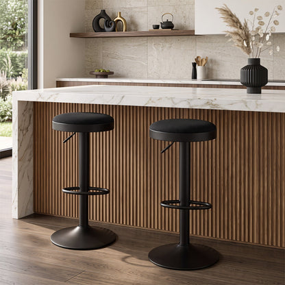 Adjustable Swivel Bar Stools | Set of 2 | 360° Swivel | 23.5–32" Height | 330 lb Each | 4 Colors