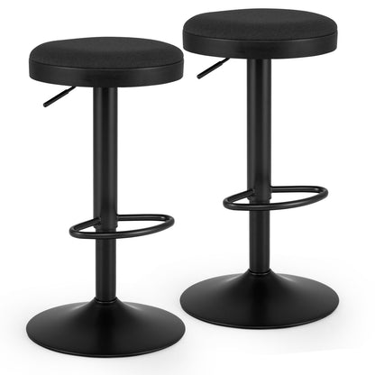 Adjustable Swivel Bar Stools | Set of 2 | 360° Swivel | 23.5–32" Height | 330 lb Each | 4 Colors