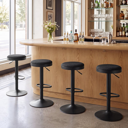 Adjustable Swivel Bar Stools | Set of 2 | 360° Swivel | 23.5–32" Height | 330 lb Each | 4 Colors