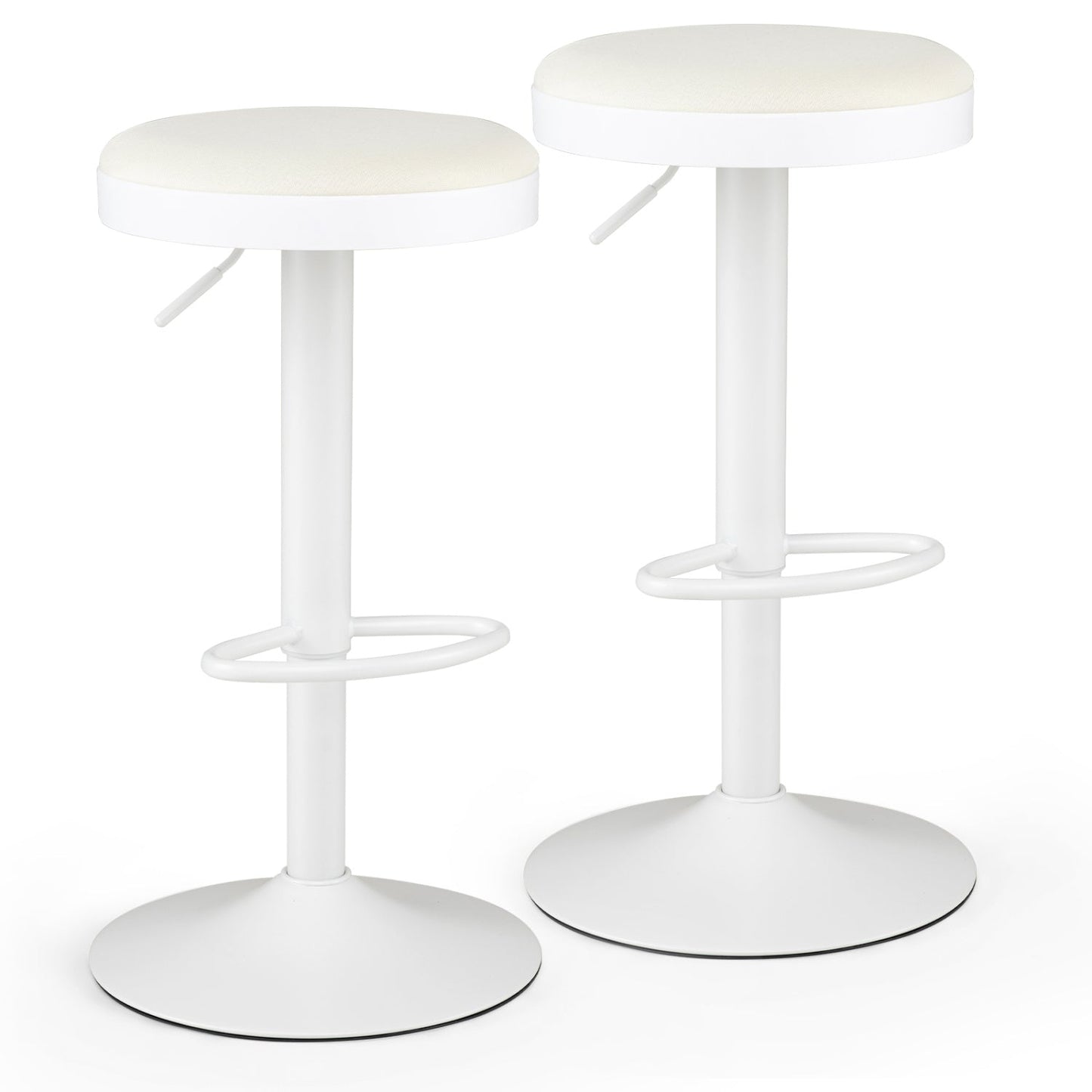 Adjustable Swivel Bar Stools | Set of 2 | 360° Swivel | 23.5–32" Height | 330 lb Each | 4 Colors