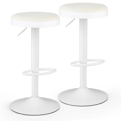 Adjustable Swivel Bar Stools | Set of 2 | 360° Swivel | 23.5–32" Height | 330 lb Each | 4 Colors