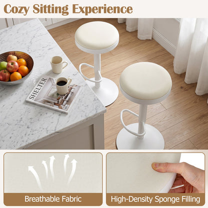 Adjustable Swivel Bar Stools | Set of 2 | 360° Swivel | 23.5–32" Height | 330 lb Each | 4 Colors