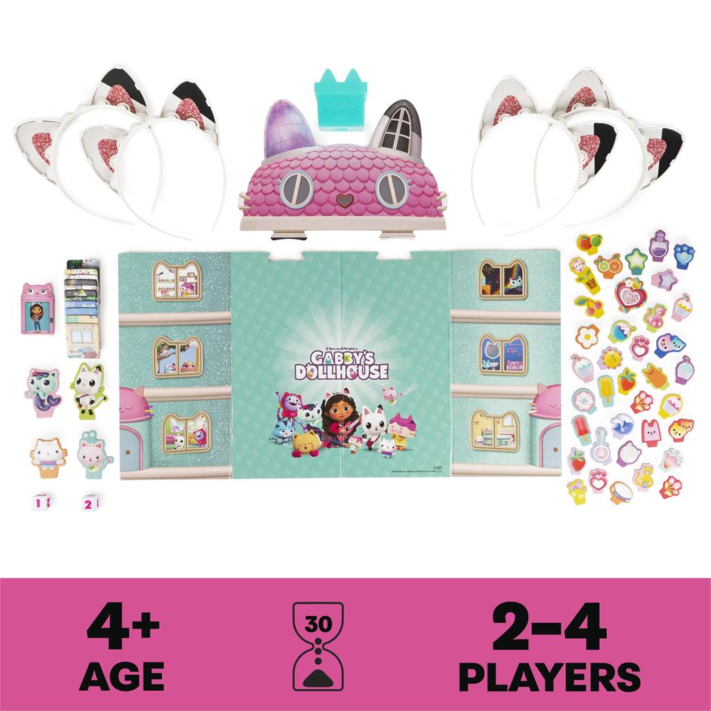 Gabby's Dollhouse Meow-Mazing Board Game by Spin Master – 2-4 Players, Ages 4+