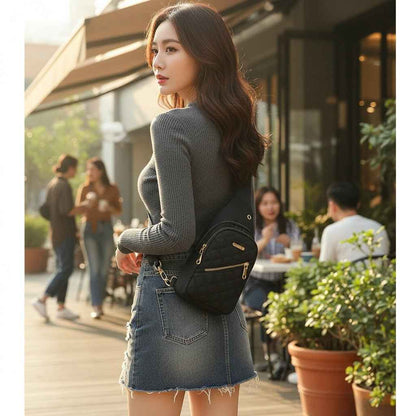Women's Shoulder Sling Bag – Nylon Adjustable Strap Crossbody Purse