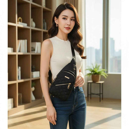 Women's Shoulder Sling Bag – Nylon Adjustable Strap Crossbody Purse