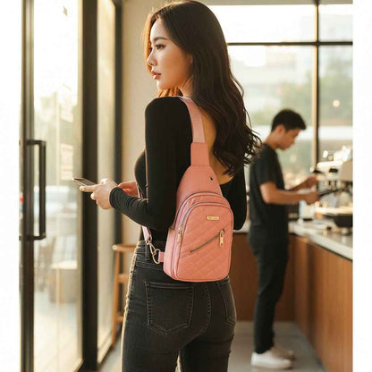 Women's Shoulder Sling Bag – Nylon Adjustable Strap Crossbody Purse
