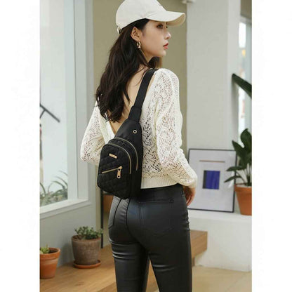 Women's Shoulder Sling Bag – Nylon Adjustable Strap Crossbody Purse